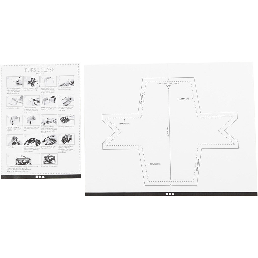 Kit chiusura per borsetta, misura 10 cm, grigio scuro metallico, 1 pz [HOB-41359]