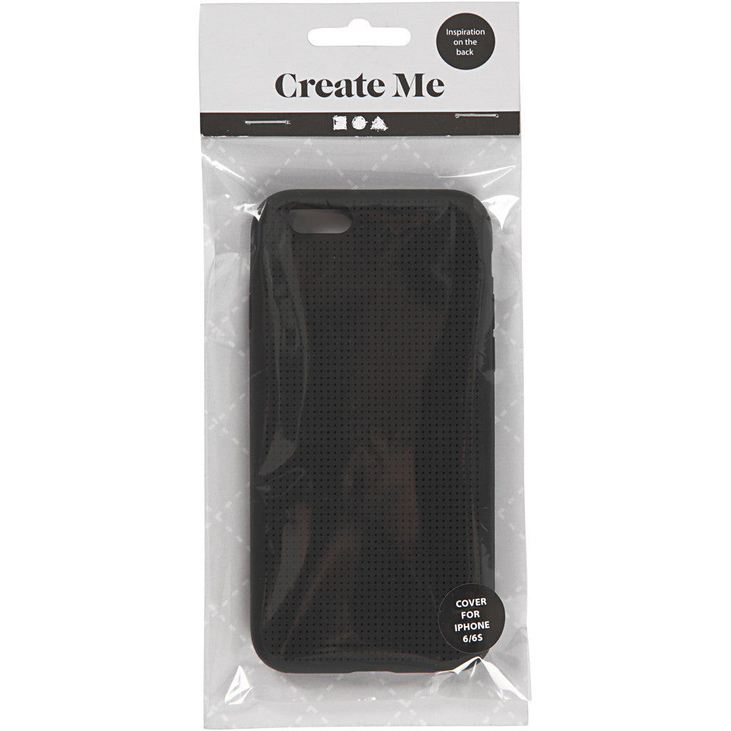 Custodia cellulare da ricamare, dim. 6/6S, misura 6,8x13,8 cm, spess. 8 mm, nero, 1 pz [HOB-41396]