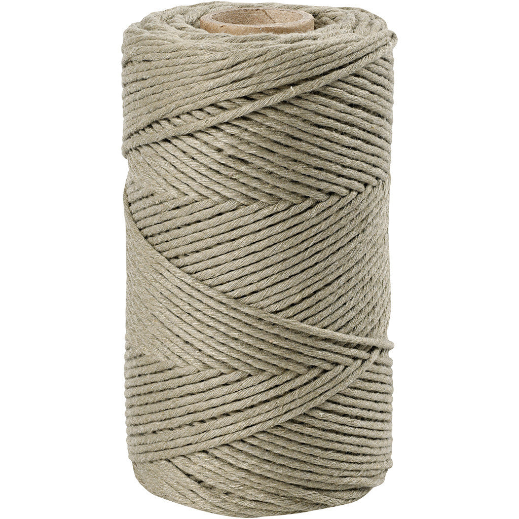 Corda per Macramé, L: 198 M, diam 2 mm, verde muschio, 330 g/ 1 rot. [HOB-414763]