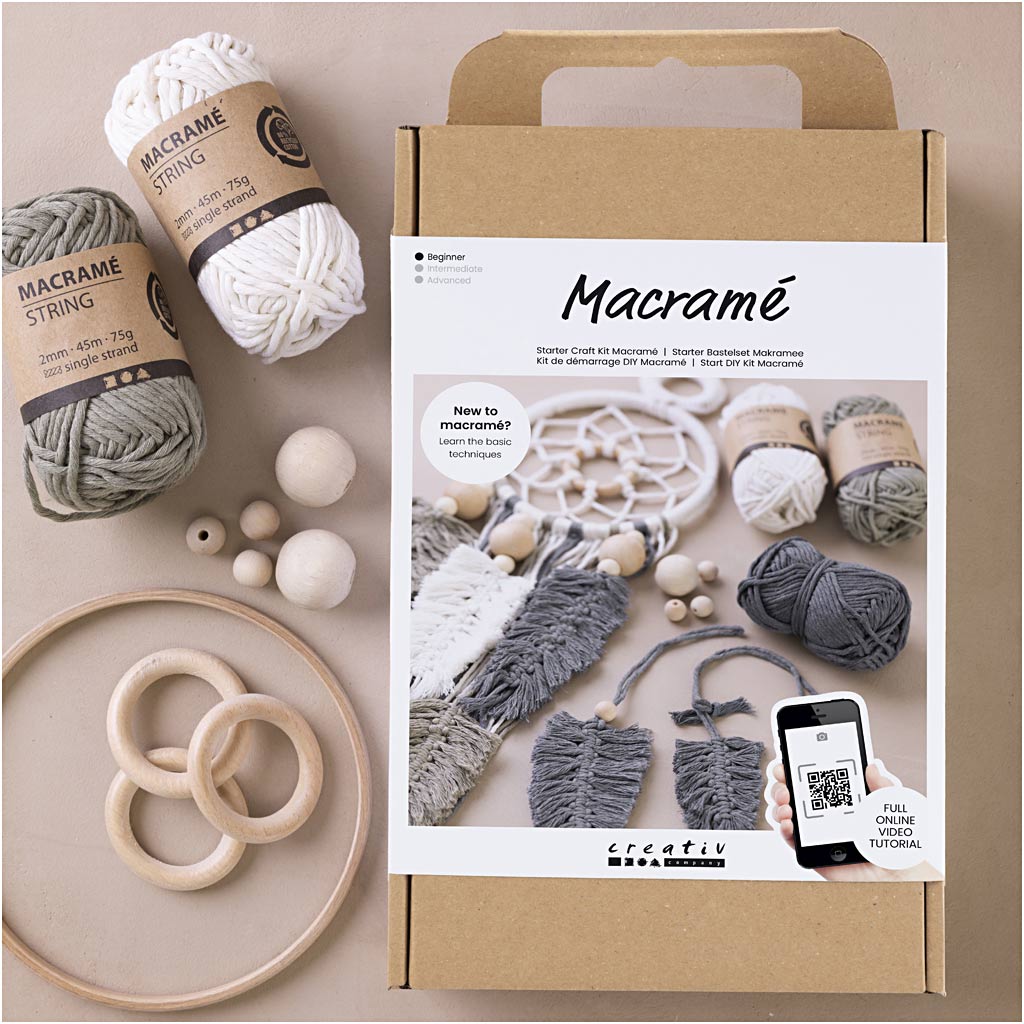 Kit Fai da te Principiante Macramé, 1 conf. [HOB-41477]