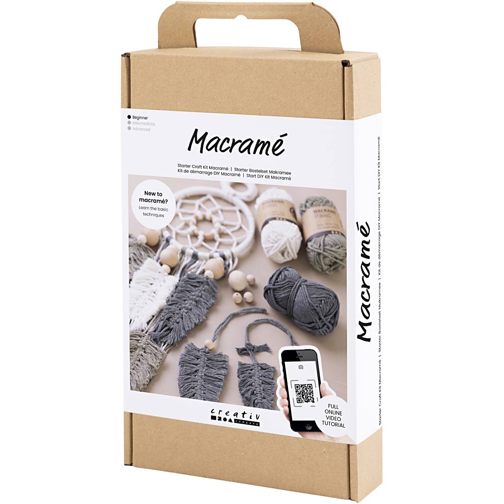 Kit Fai da te Principiante Macramé, 1 conf. [HOB-41477]