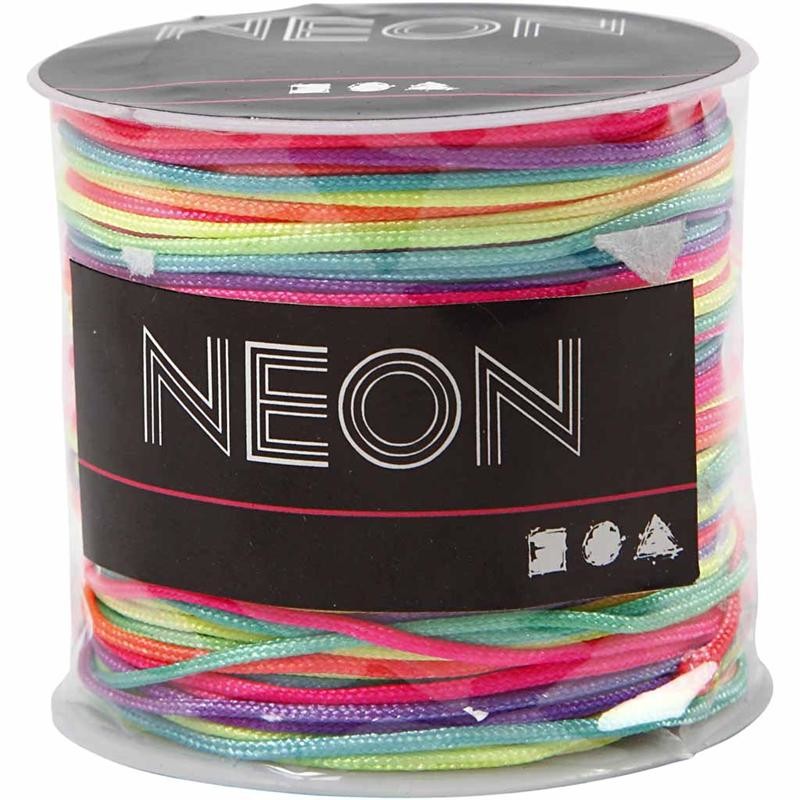 Corda di nylon, spess. 1 mm, colori neon, 28 m/ 1 rot. [HOB-41723]