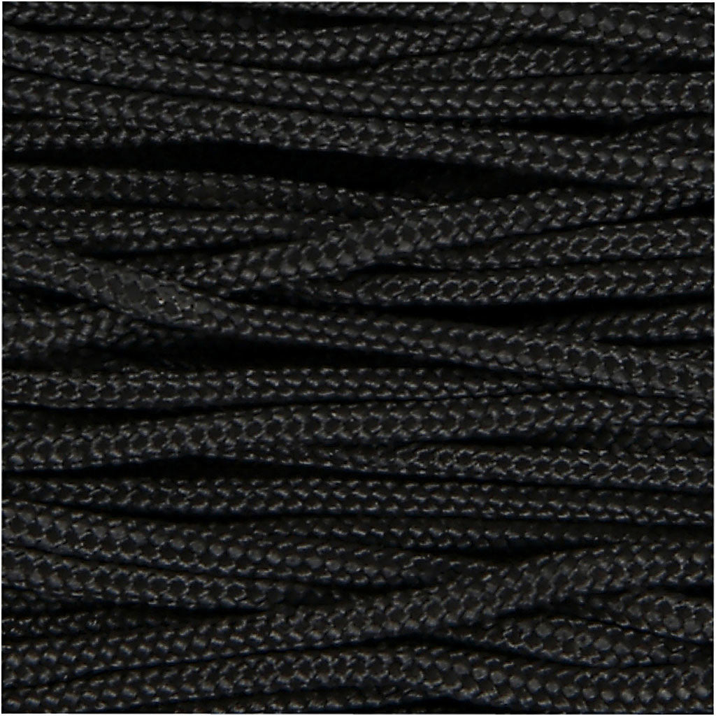 Corda di Nylon, spess. 2 mm, nero, 8 m/ 1 rot. [HOB-41755]