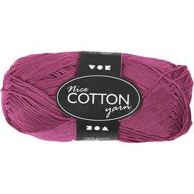 Mercerized Cotton Yarn, violet, no. 6S/4, L: 165 m, 50 g/ 1 ball [HOB-421070]
