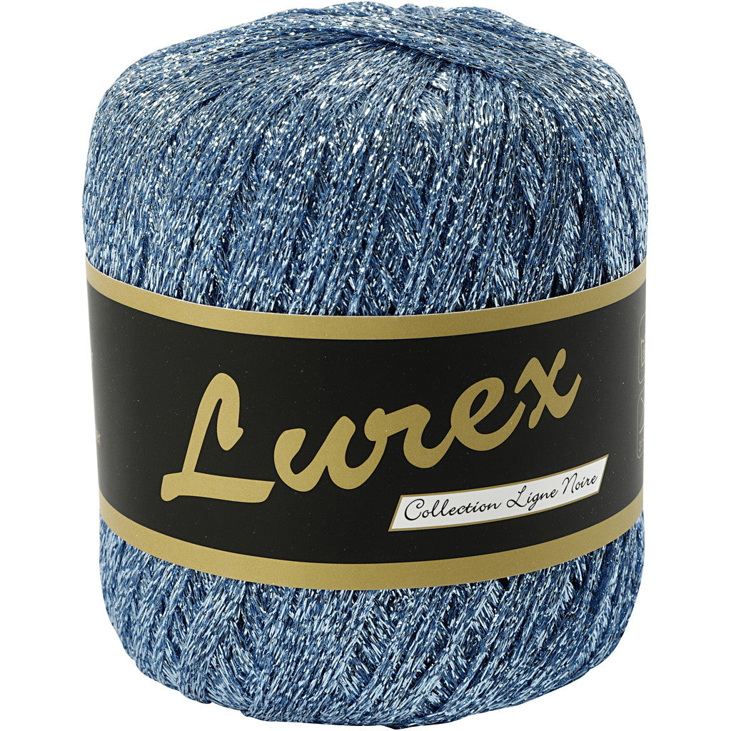 Filo in Lurex, L: 160 M, azzurro, 25 g/ 1 gom. [HOB-421473]