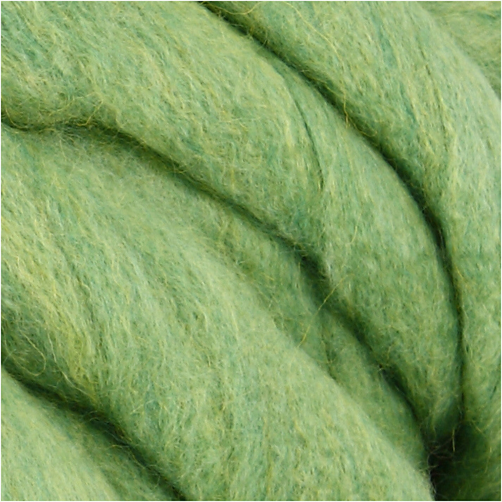 Filato Spesso Chunky in Lana/Acrilico, L: 15 M, misura mega, verde lime, 300 g/ 1 gom. [HOB-42166]