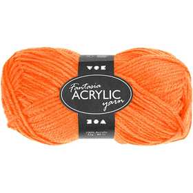 Filo acrilico Fantasia, L: 80 M, neon orange, 50 g/ 1 gom. [HOB-421709]