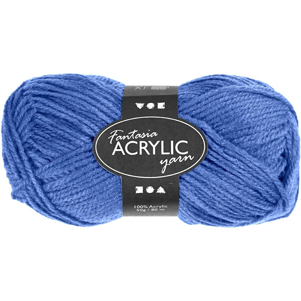 Filo acrilico Fantasia, L: 80 M, blu, 50 g/ 1 gom. [HOB-421760]