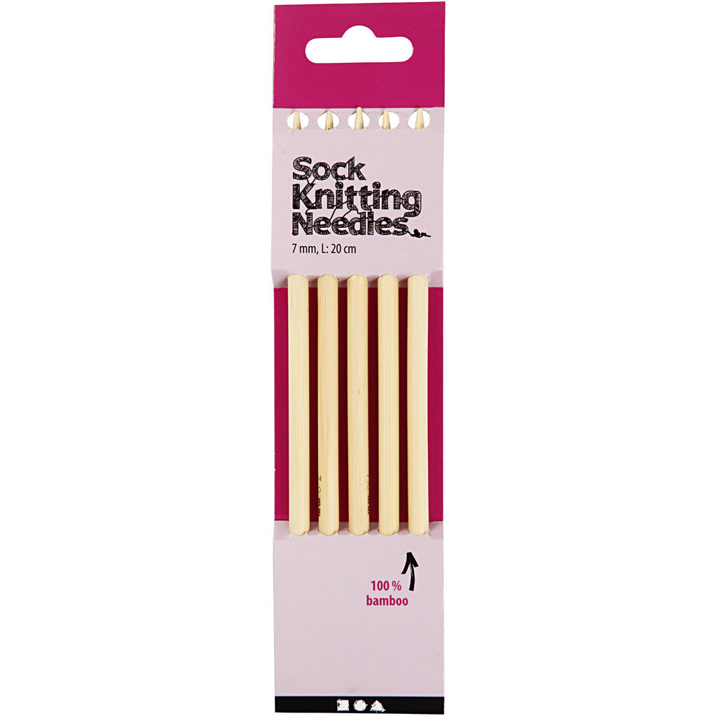 Ferri da calza, L: 20 cm, misura 7 mm, 1 set [HOB-42264]