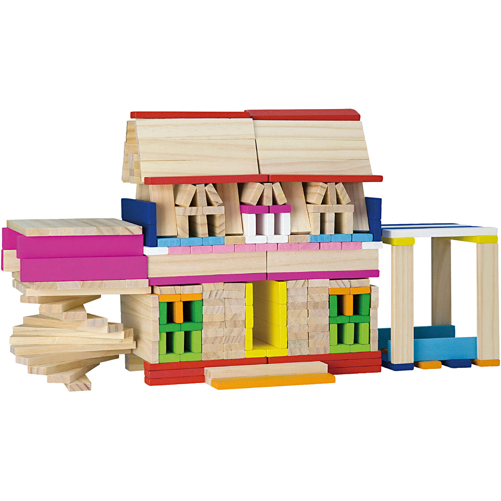 VIGA wooden building blocks, size 10 cm, 1000 parts