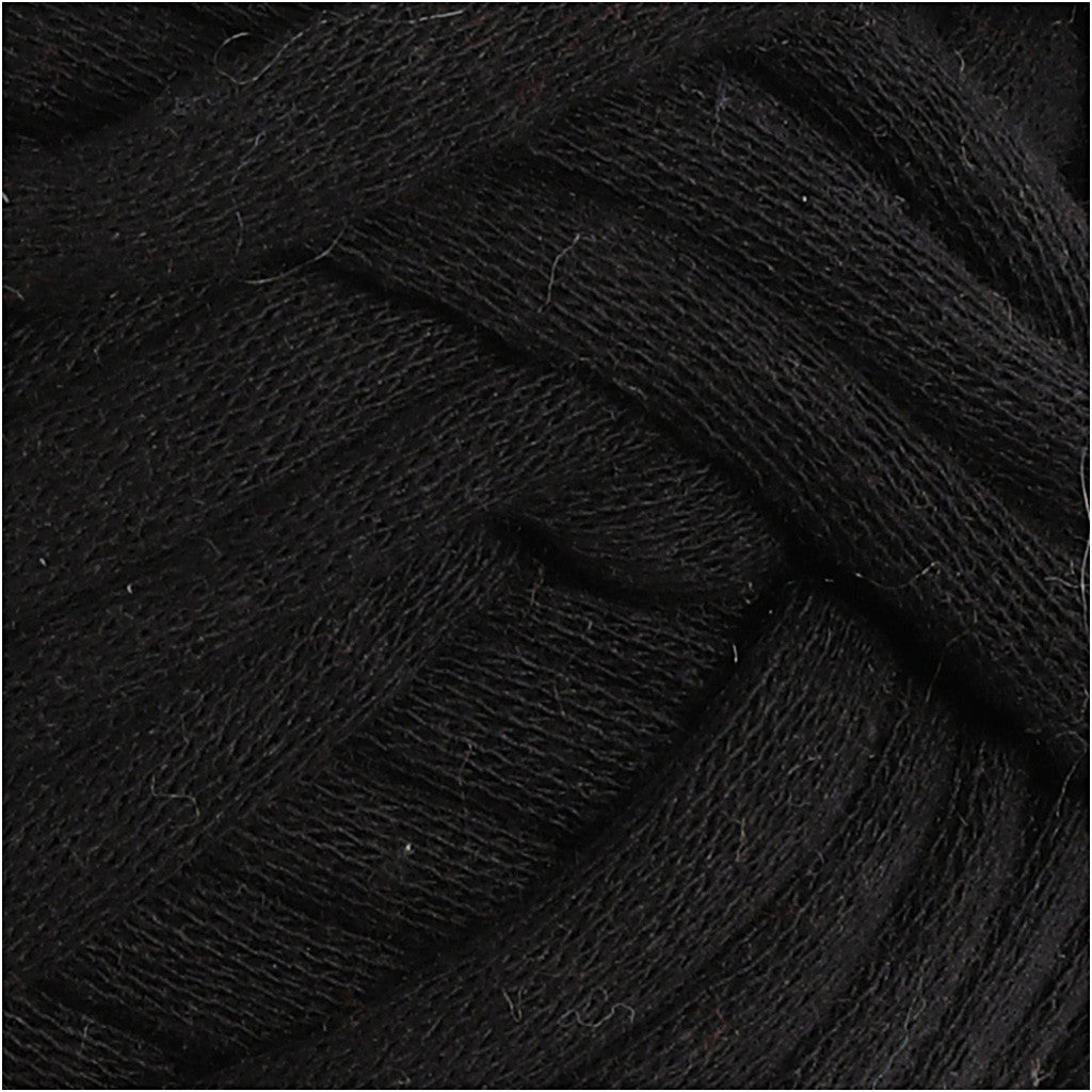 Filo tubolare in cotone, L: 45 M, usando ago 10-12, nero, 100 g/ 1 gom. [HOB-42510]