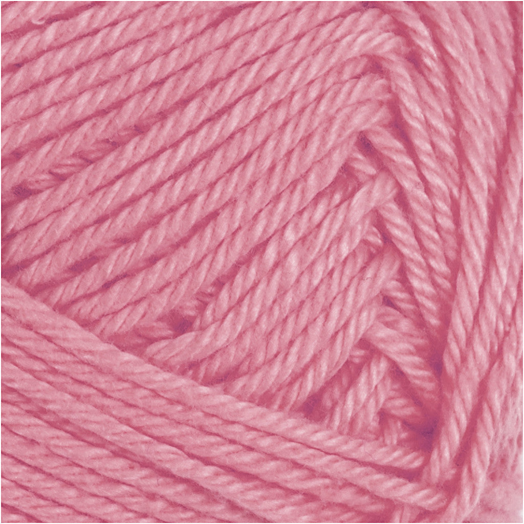 Filato di cotone, dim. 8/4, L: 170 M, usando ago 3-3,5, rosato scuro, 50 g/ 1 gom. [HOB-431060]