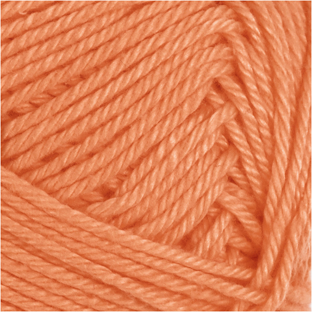 Filato di cotone, dim. 8/4, L: 170 M, usando ago 3-3,5, arancio, 50 g/ 1 gom. [HOB-431090]