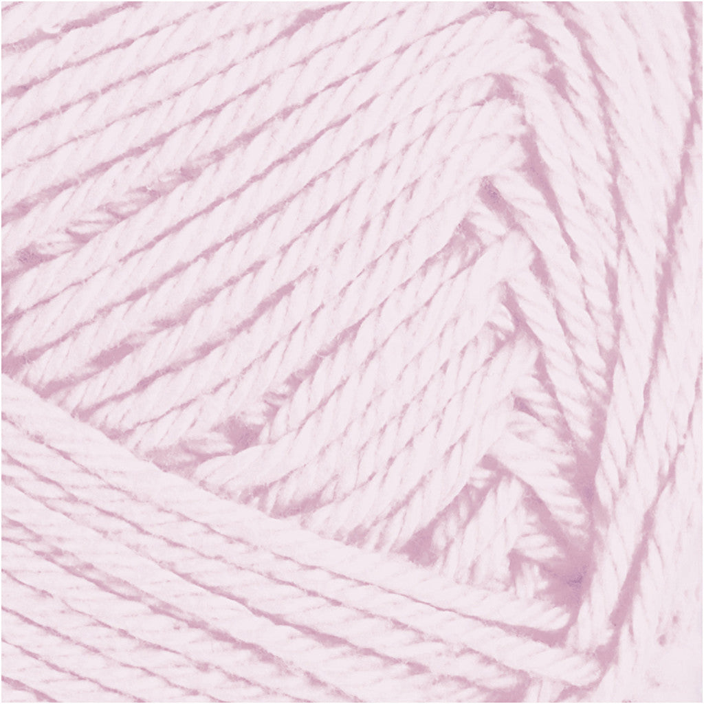 Filato di cotone, dim. 8/4, L: 170 M, usando ago 3-3,5, rosa pallido, 50 g/ 1 gom. [HOB-431140]