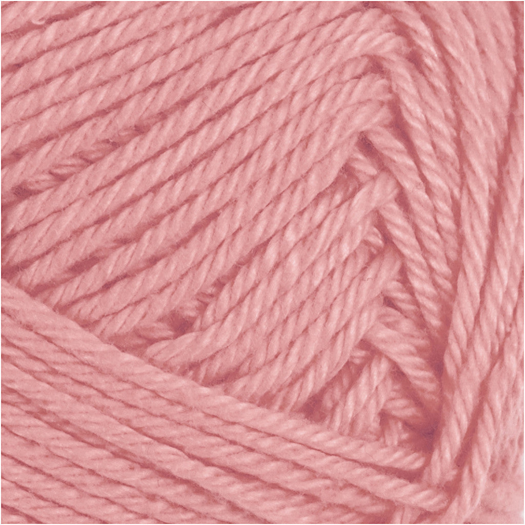 Filato di cotone, dim. 8/4, L: 170 M, usando ago 3-3,5, rosa antico, 50 g/ 1 gom. [HOB-431150]