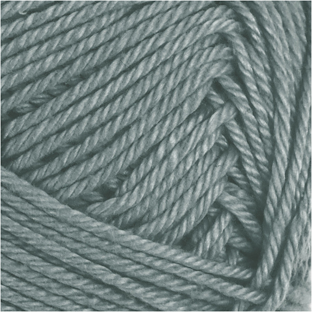 Filato di cotone, dim. 8/4, L: 170 M, usando ago 3-3,5, grigio, 50 g/ 1 gom. [HOB-431190]