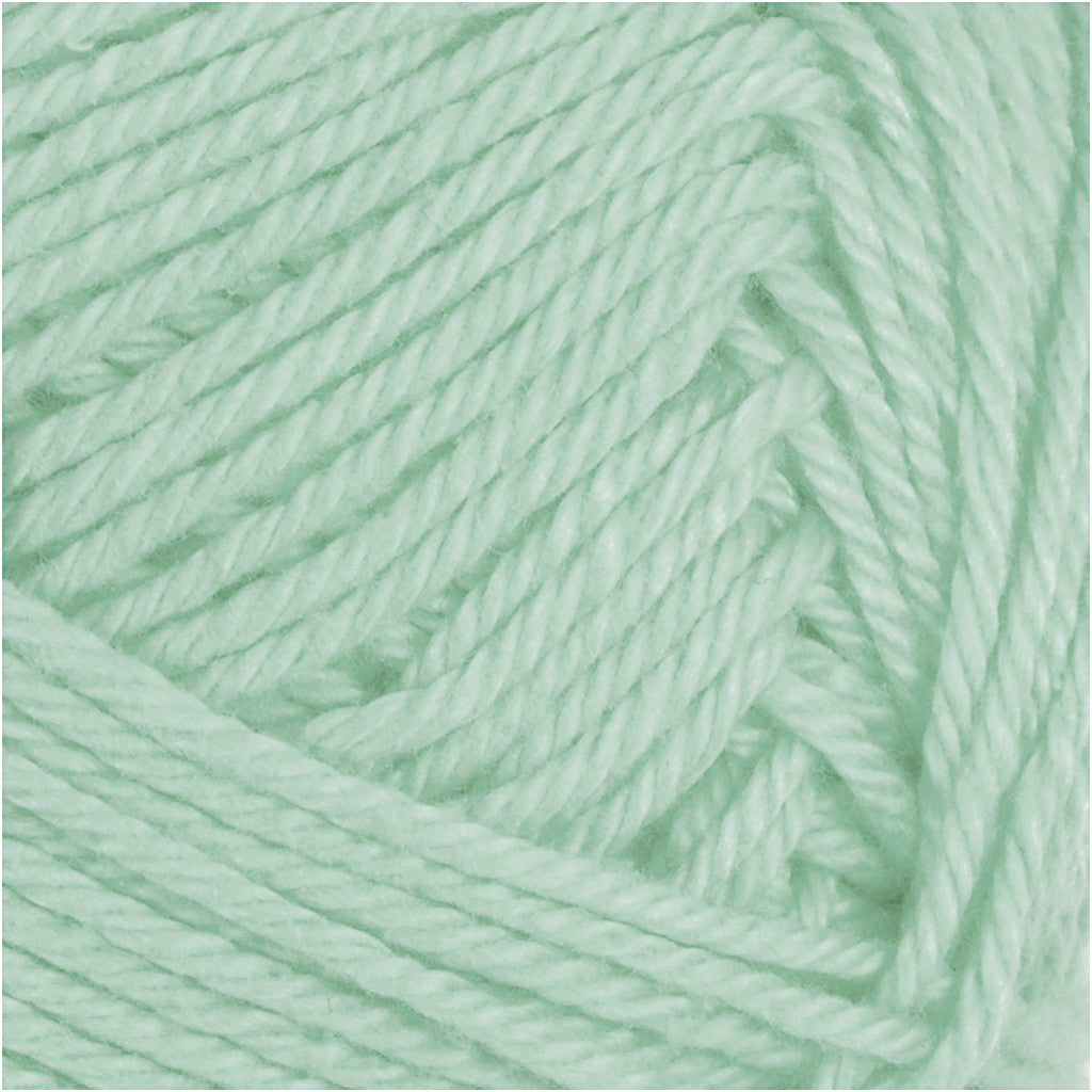 Filato di cotone, dim. 8/4, L: 170 M, usando ago 3-3,5, verde menta, 50 g/ 1 gom. [HOB-431210]