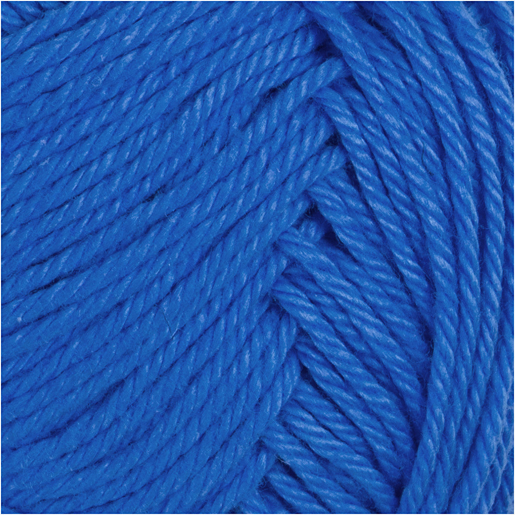 Filato di cotone, dim. 8/4, L: 170 M, usando ago 3-3,5, blu cobalto, 50 g/ 1 gom. [HOB-431270]