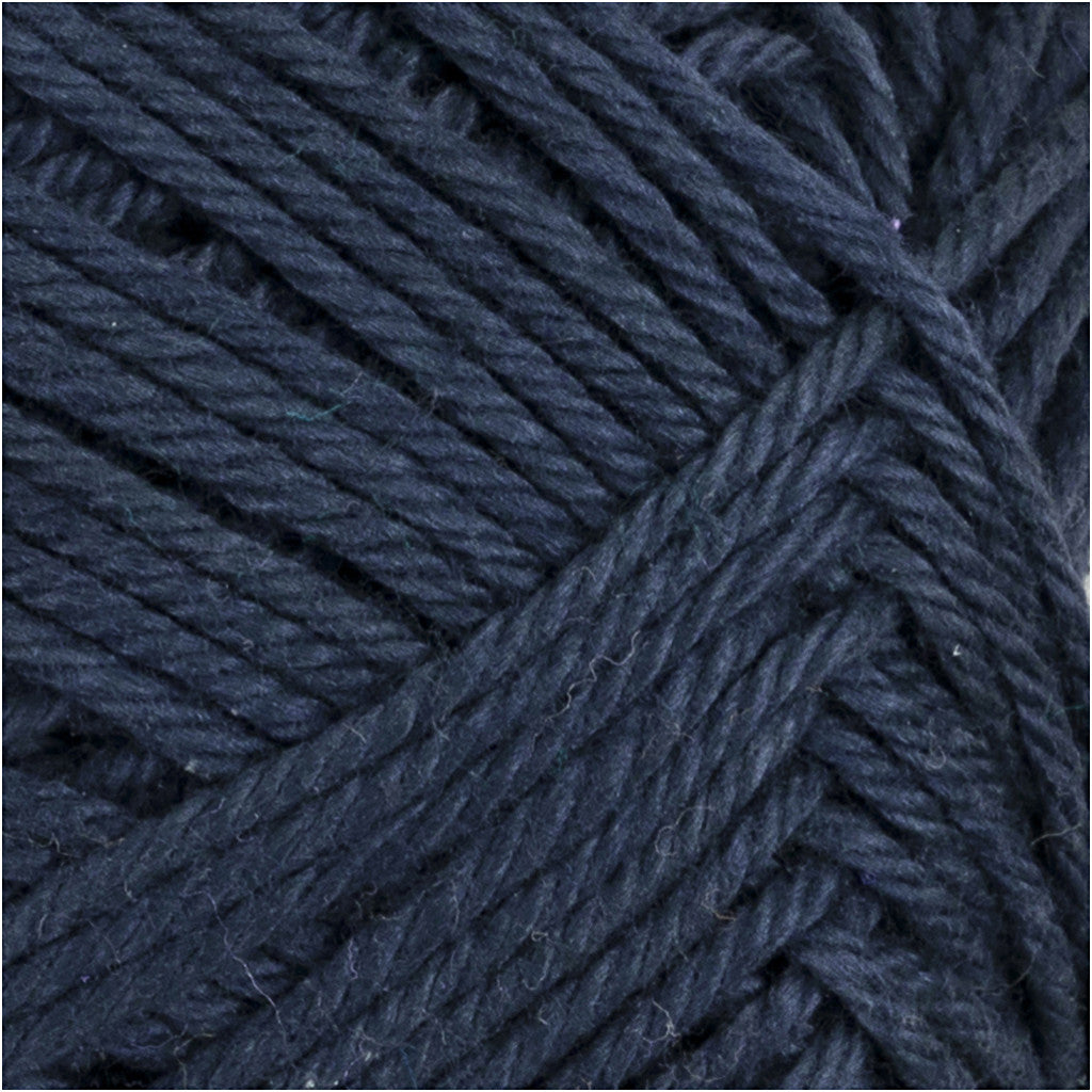 Filato di cotone, dim. 8/4, L: 170 M, usando ago 3-3,5, blu scuro, 50 g/ 1 gom. [HOB-431280]