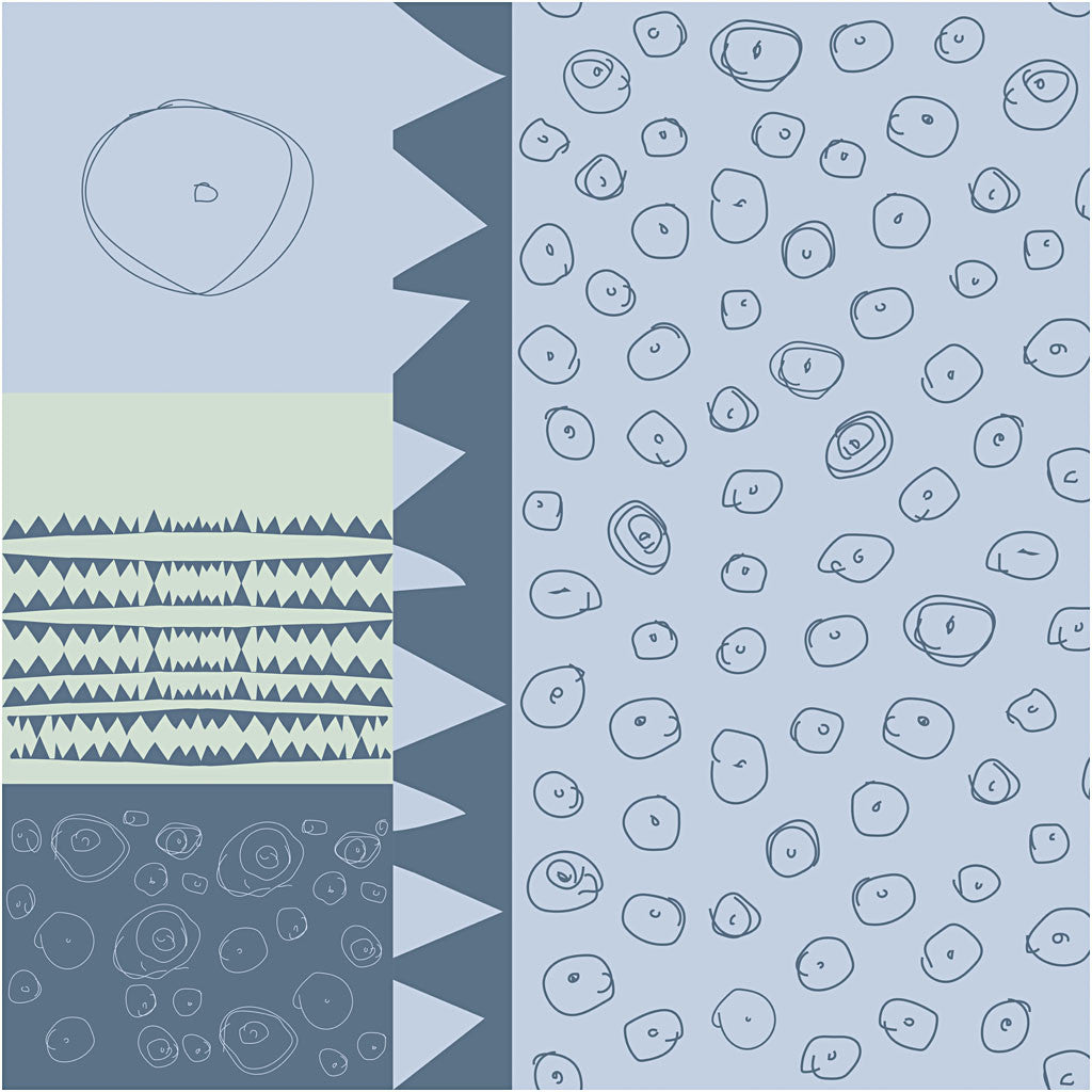 Stoffa, L: 145 cm, 140 g, blu, 1 risma [HOB-443090]