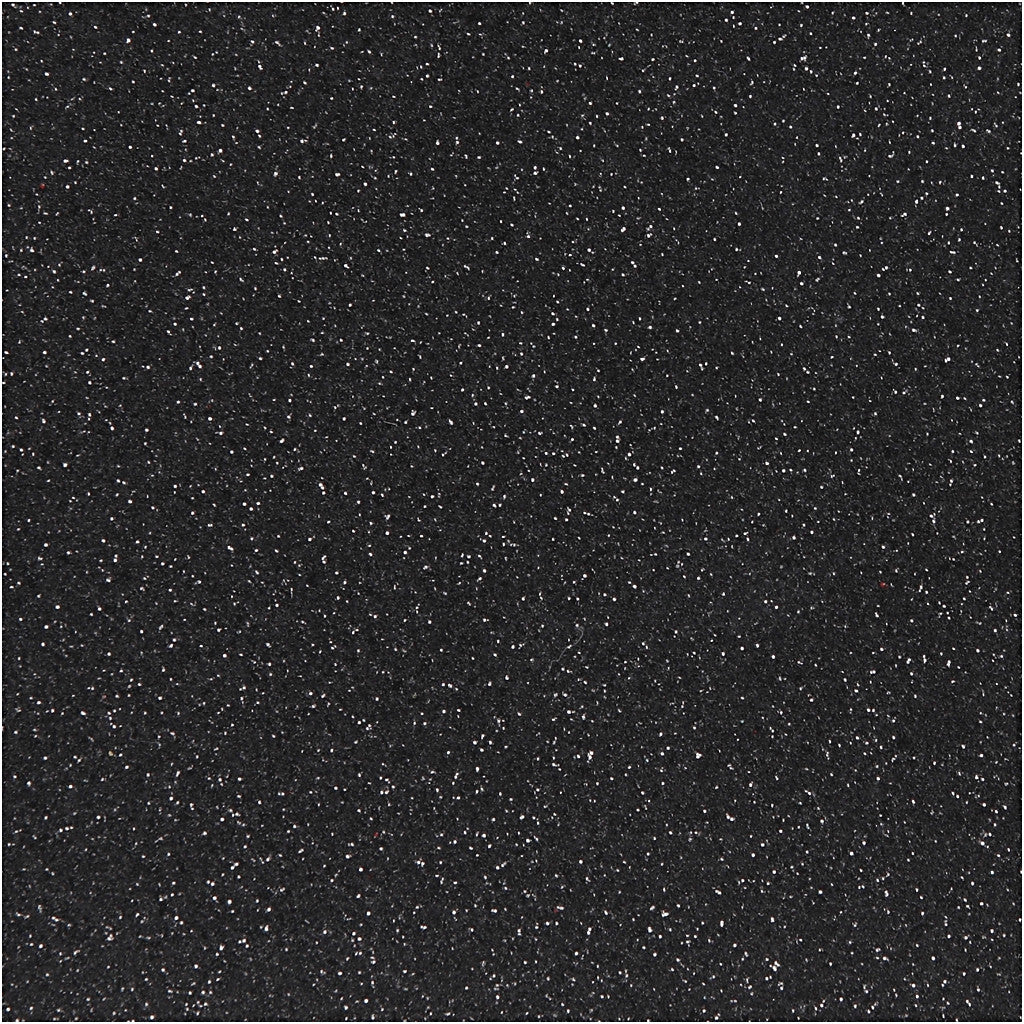 Pellicola da stirare, A5, foglio 148x210 mm, glitter, nero, 1 fgl. [HOB-44329]