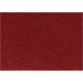 Pellicola da stirare, A5, foglio 148x210 mm, glitter, rosso, 1 fgl. [HOB-44331]