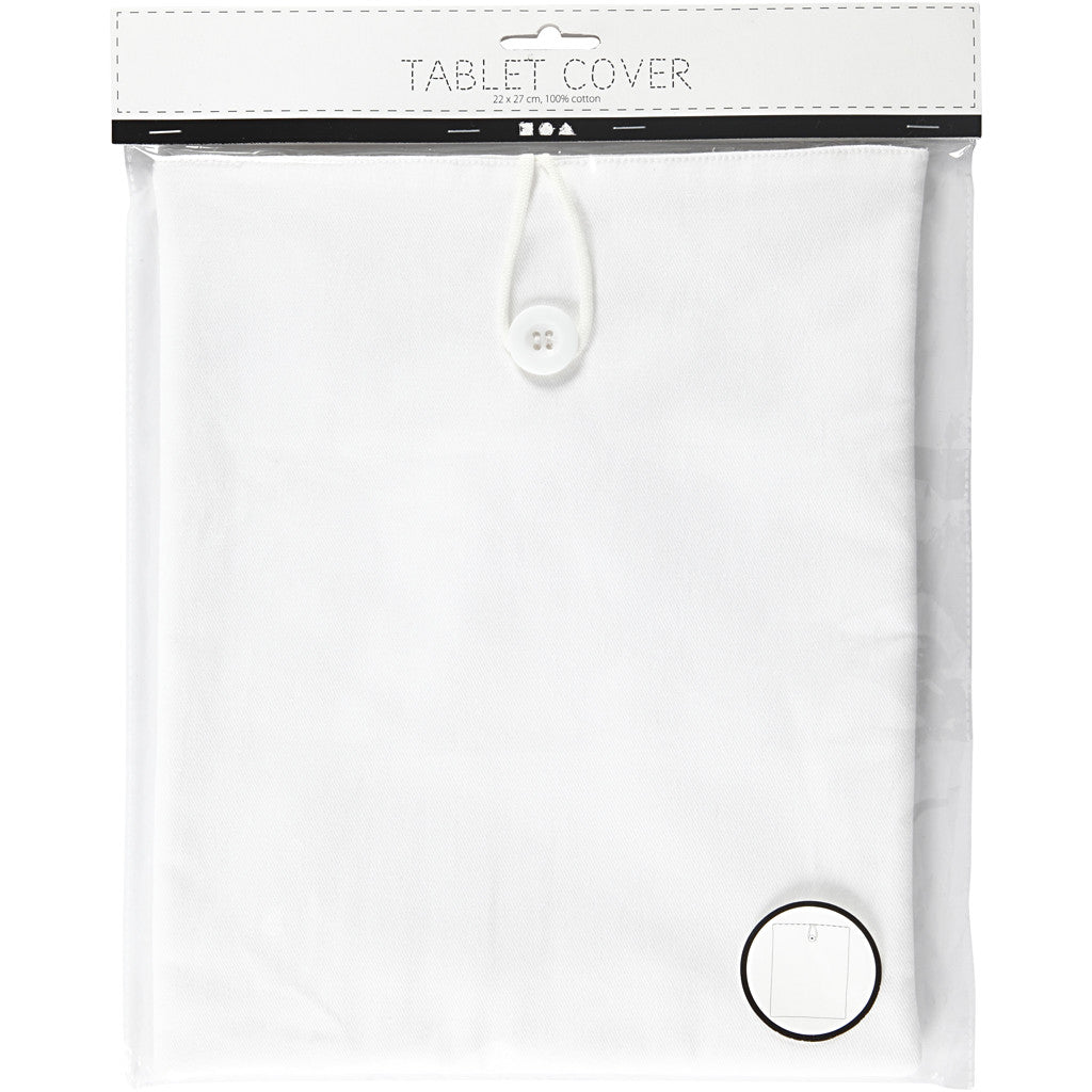 Cover per tablet, misura 22x27 cm, bianco, 1 pz [HOB-44556]