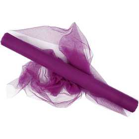 Tulle, L: 50 cm, viola, 5 m/ 1 rot. [HOB-44618]