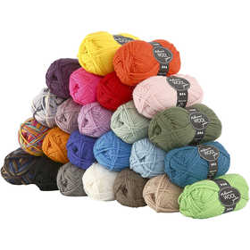 Filato di lana Melbourne, L: 92 M, 24x50 g/ 1 conf. [HOB-44700]