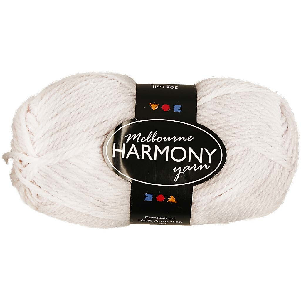 Filato di lana Melbourne, L: 92 M, avorio, 50 g/ 1 gom. [HOB-44710]