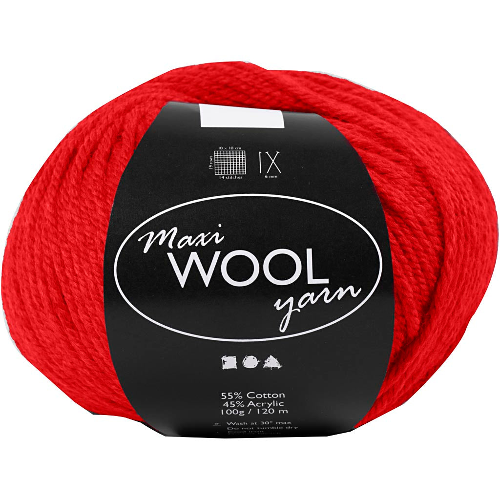 Filato, L: 125 M, rosso, 100 g/ 1 gom. [HOB-447407]