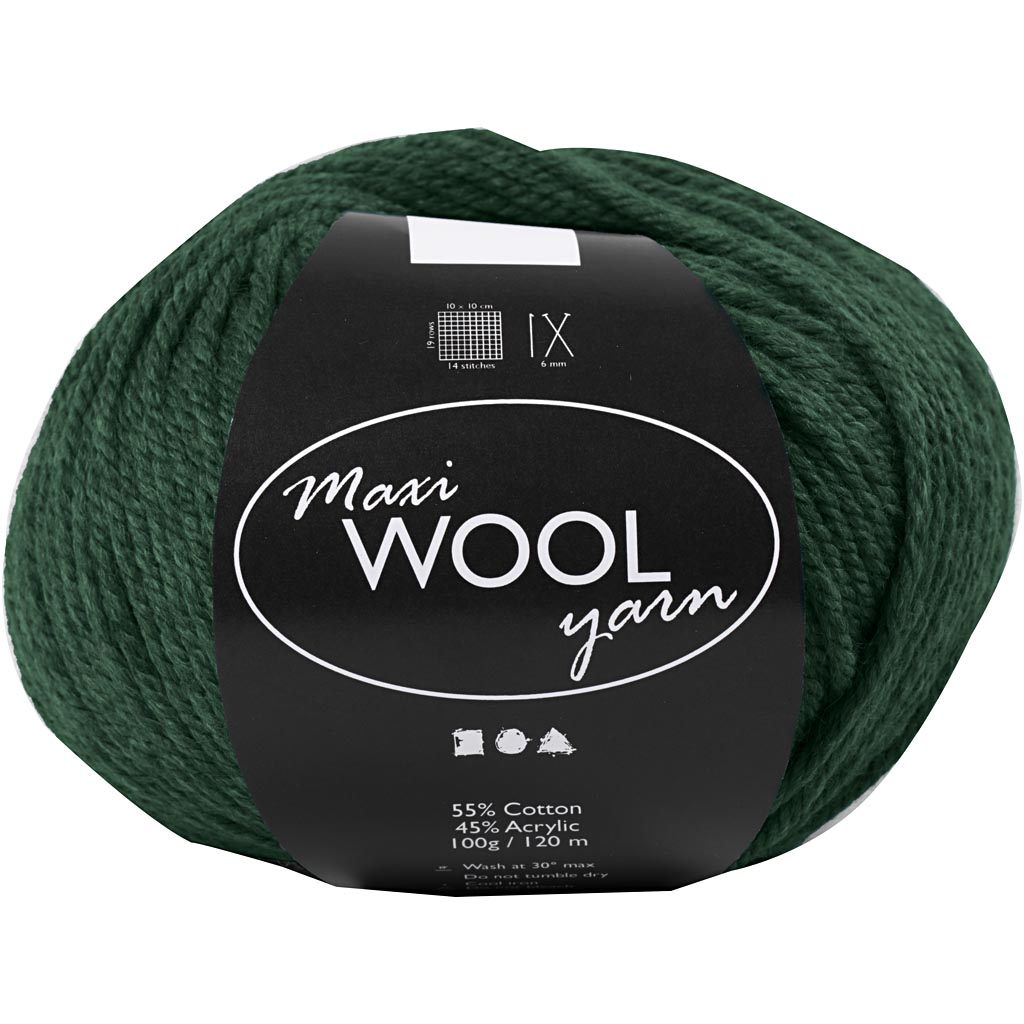 Filato, L: 125 M, verde, 100 g/ 1 gom. [HOB-447412]