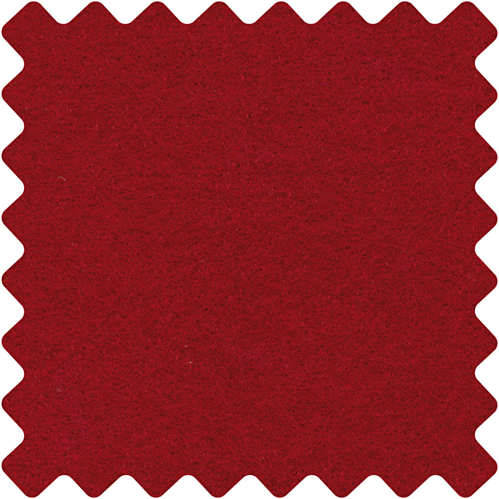 Feltro artigianale, L: 45 cm, spess. 1,5-2 mm, 180-200 g, rosso antico, 5 m/ 1 rot. [HOB-45016]