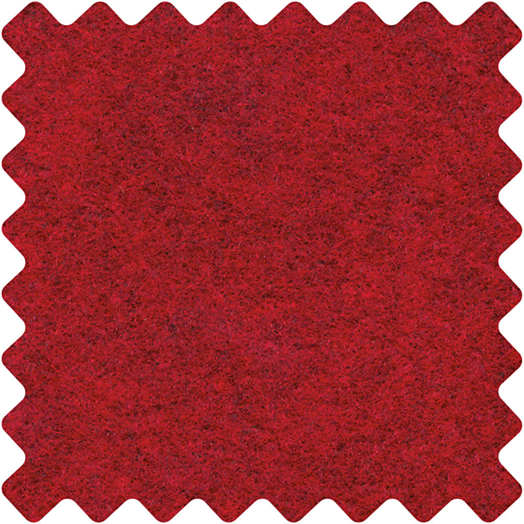 Feltro artigianale, L: 45 cm, spess. 1,5-2 mm, ruvido, 180-200 g, rosso, 5 m/ 1 rot. [HOB-45040]