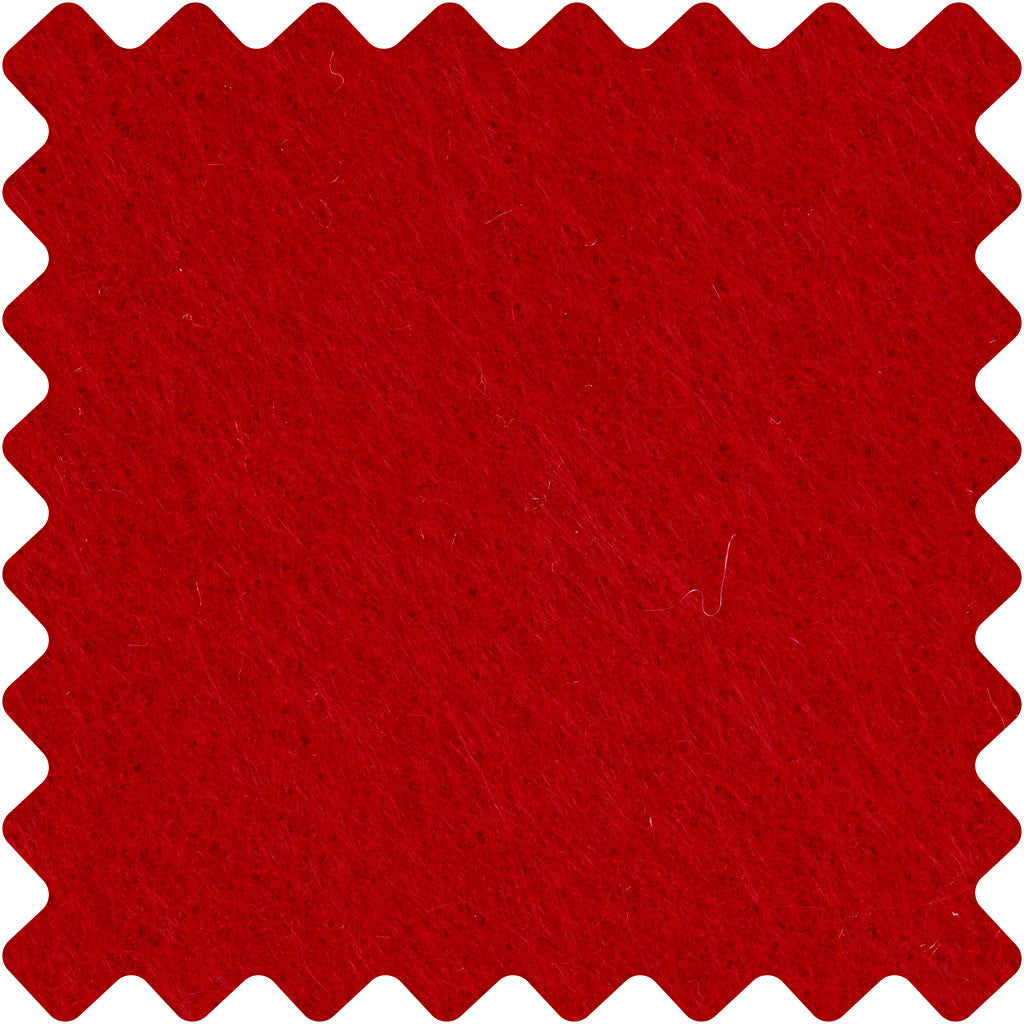 Feltro, foglio 42x60 cm, spess. 3 mm, rosso, 1 fgl. [HOB-45233]