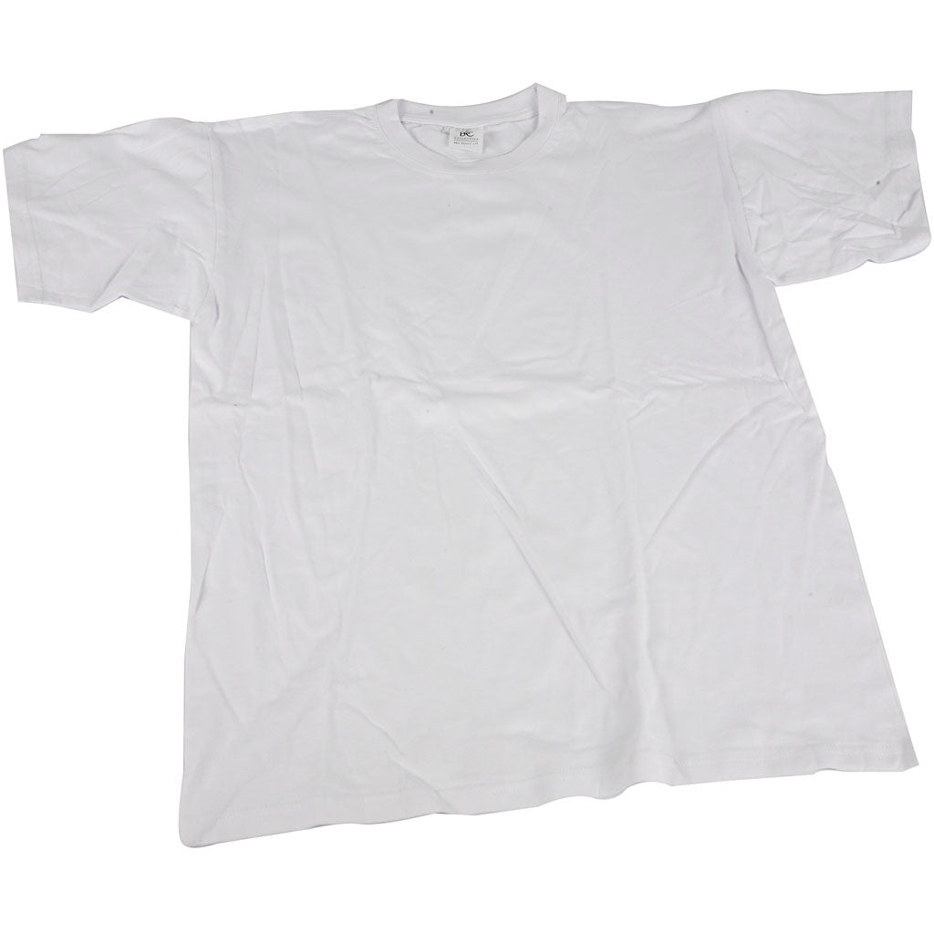 T-shirts, W: 42 cm, size 9-11 years, round neck, 145 g, white