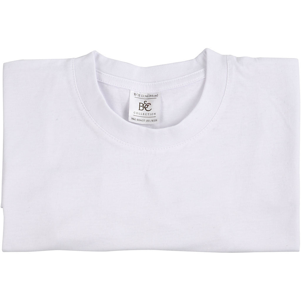 Magliette, L: 42 cm, misura 9-11 anno, collo rotondo, 145 g, bianco, 1 pz [HOB-47207]
