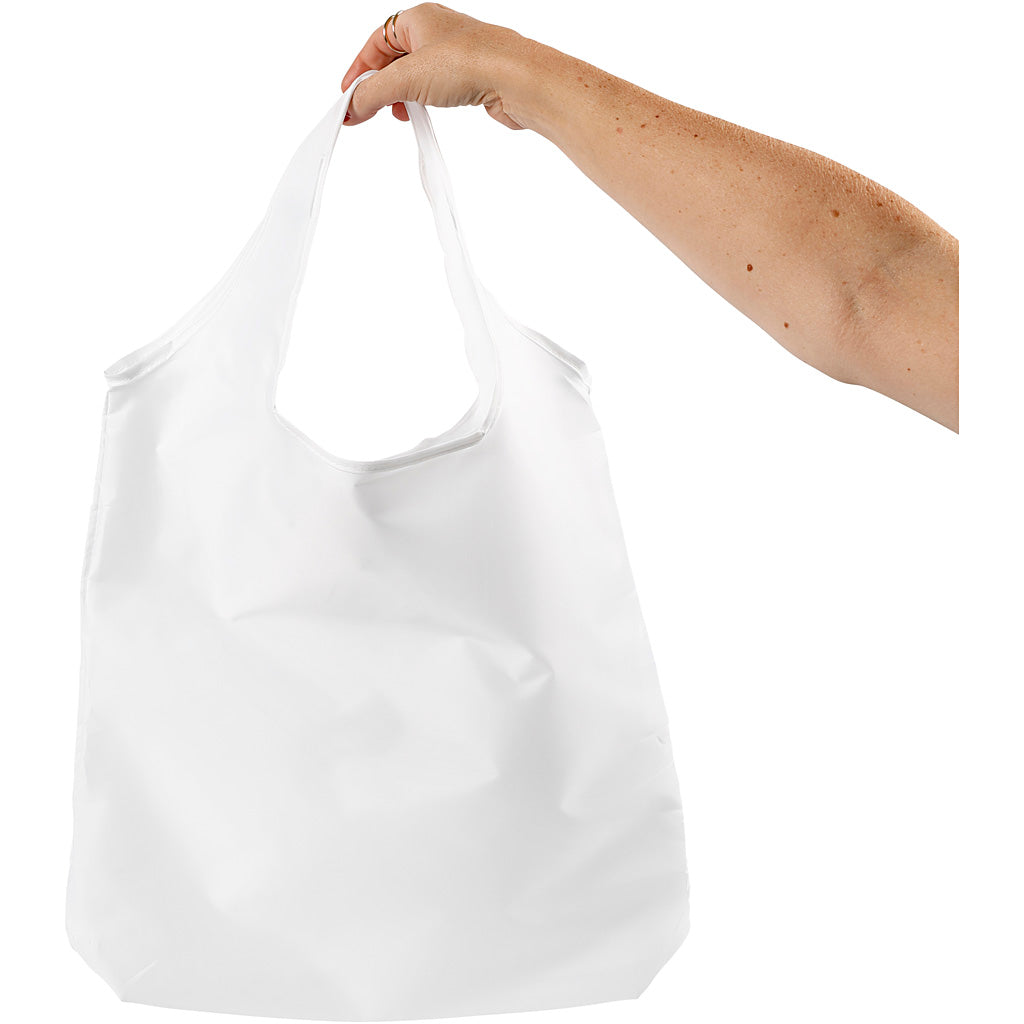 Shopping Bag, misura 37x37 cm, bianco, 1 pz [HOB-474372]