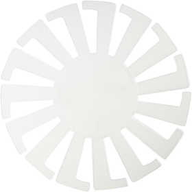 Base per certino intrecciato, H: 8 cm, diam 14 cm, transparent, 10 pz/ 1 conf. [HOB-47450]