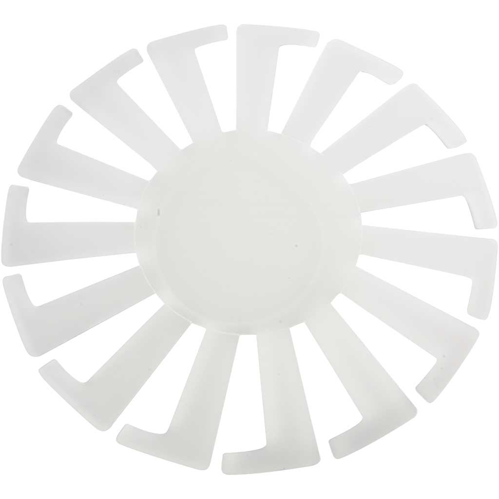 Base per certino intrecciato, H: 8 cm, diam 14 cm, transparent, 10 pz/ 1 conf. [HOB-47450]