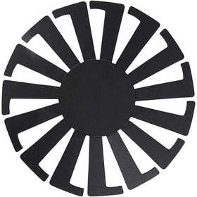 Base per certino intrecciato, H: 6 cm, diam 8 cm, nero, 10 pz/ 1 conf. [HOB-47453]