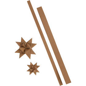 Strisce per stelle, L: 44+78 cm, L: 15+25 mm, 350 g, beige, 24 strisce/ 1 conf. [HOB-498950]
