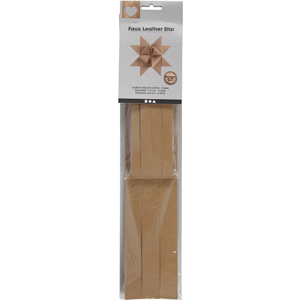 Strisce per stelle, L: 44+78 cm, L: 15+25 mm, 350 g, beige, 24 strisce/ 1 conf. [HOB-498950]