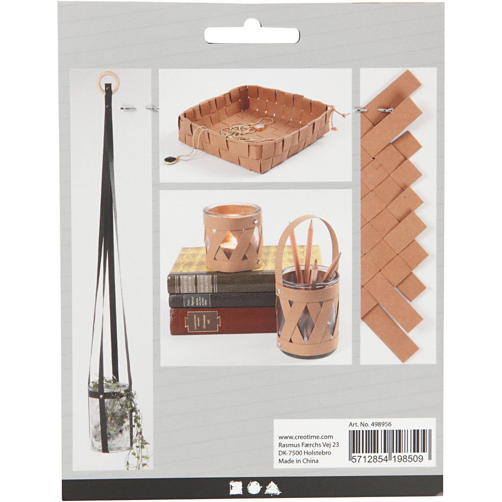 Strisce da intrecciare, L: 15 mm, spess. 0,55 mm, marrone chiaro, 9.50 m/ 1 rot. [HOB-498956]