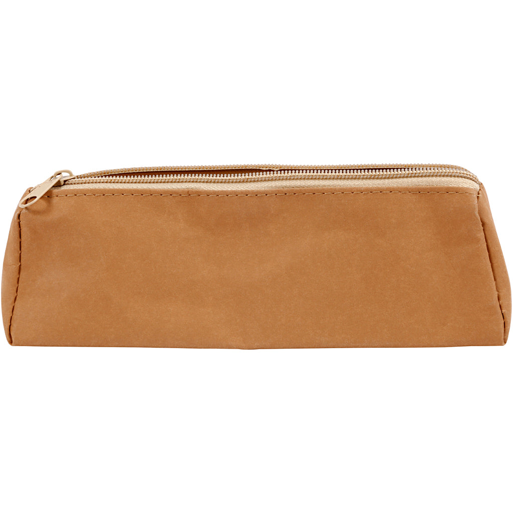 Pencil case, size 20x7x7 cm, light brown