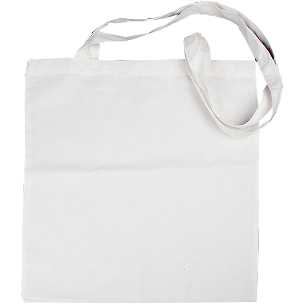 Shopping bag , misura 38x42 cm, 130 g, bianco, 10 pz/ 1 conf. [HOB-499001]