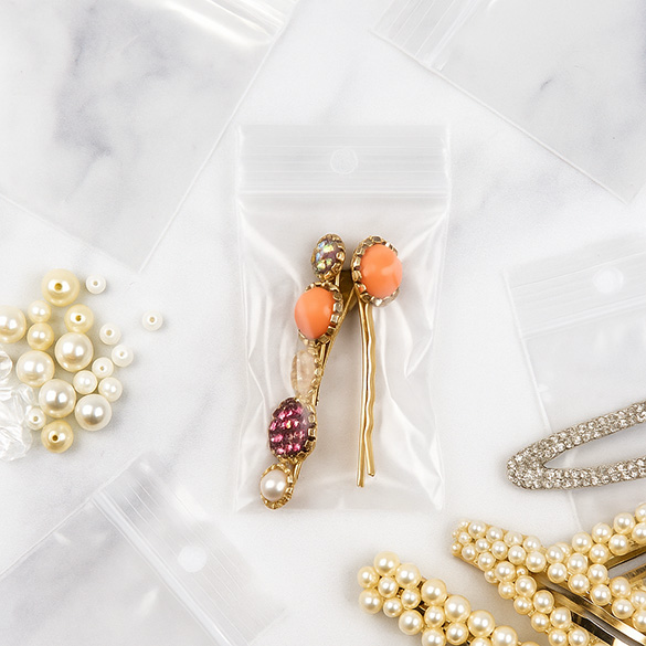 Sacchetto trasparente con chiusura a pressione 5x7.5cm PE 100 micron (100 pezzi) [4PR23]