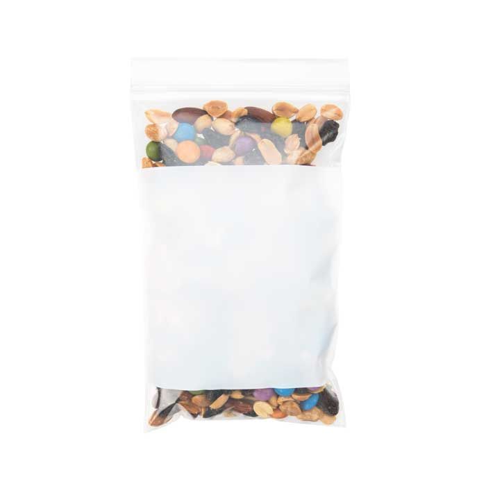 Grip Seal Bags with Write-on-Panel 12.5x20.5cm PE 100 micron