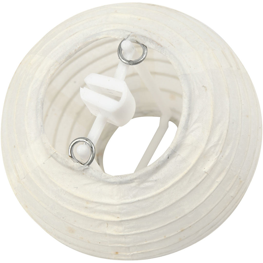 Lampada di carta, Rotondo, diam 7,5 cm, bianco, 10 pz/ 1 conf. [HOB-50029]
