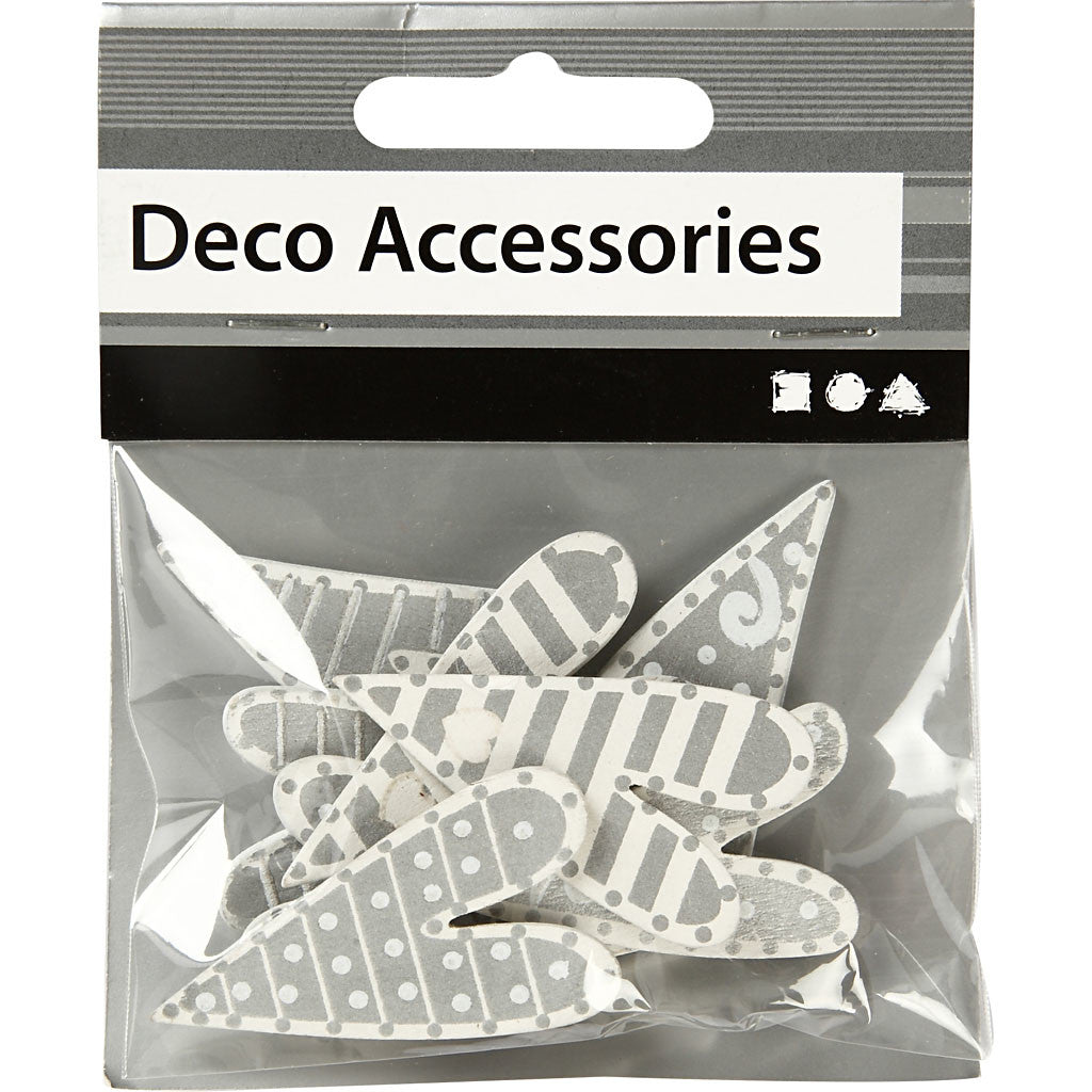 Stickers, cuori oblunghi, misura 25x45 mm, 8 pz/ 1 conf. [HOB-500590]